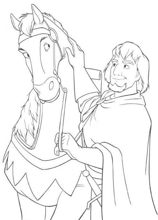coloriage phoebus et son cheval